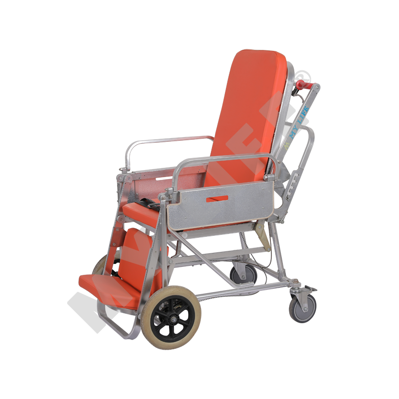 Civière de chargement de fauteuil roulant avec des positions variées (grandes roues au sol)