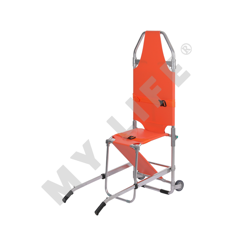 Civière pliante pour fauteuil roulant avec poignée
